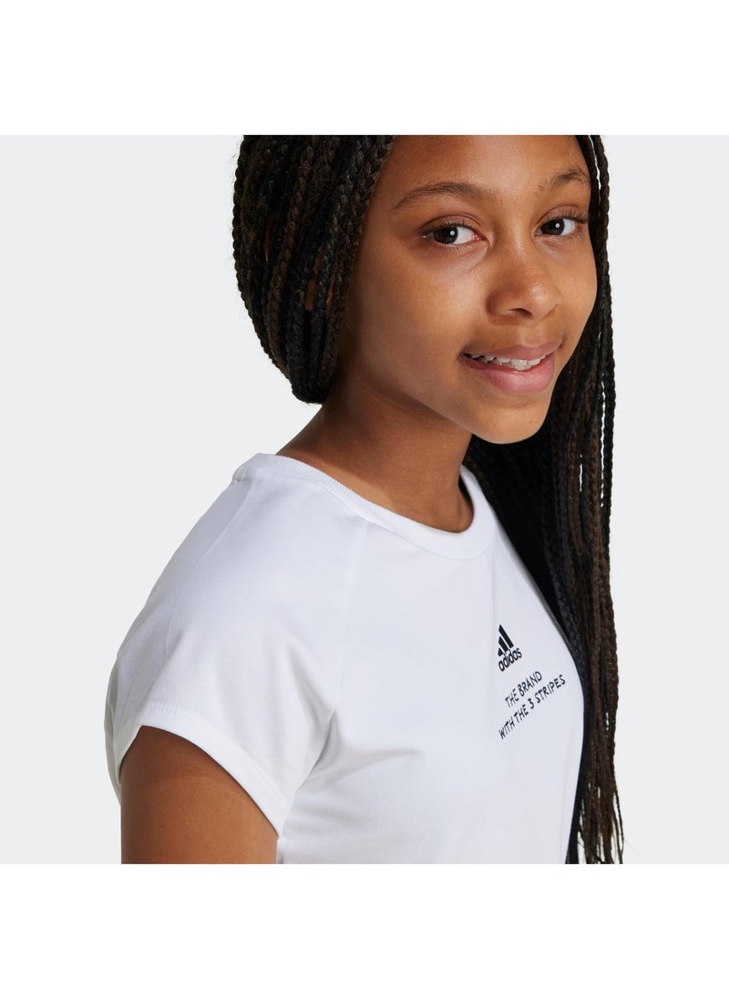 Adidas Jg Jam T White Training T-Shirts 7-8Y - Image 3